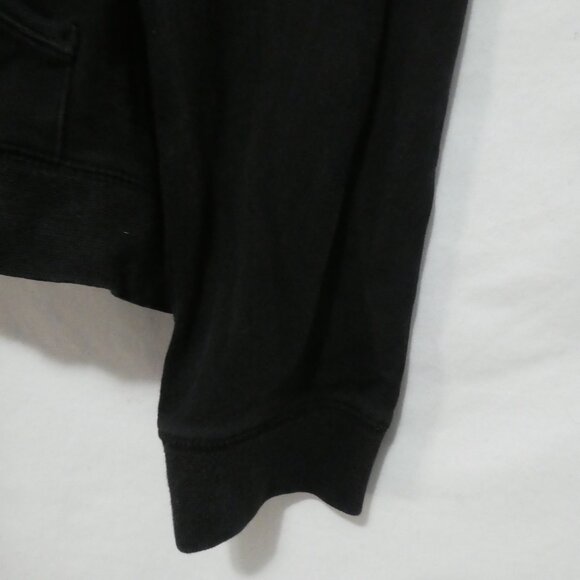 OLD NAVY - Stretch | 18 pit to pit measured | Black Zip-Up Hooded Sweatshirt - Picture 9 of 15